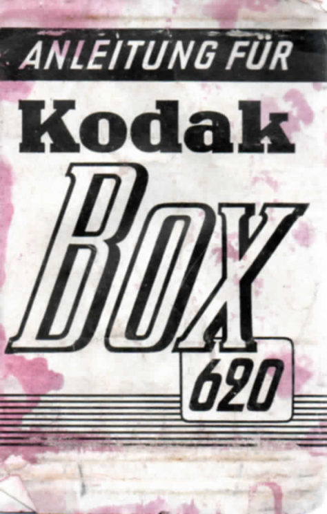 Kodak Box 620 manual cover