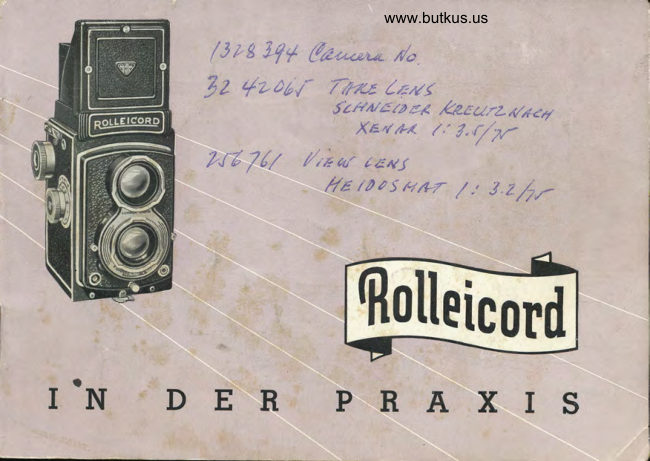 Rolleicord In Der Praxis manual cover