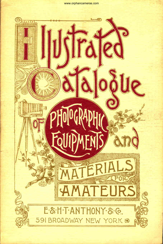 Illustrated catalogue of Photo equipment and materials for amateus - 1891 — part 1 manual cover