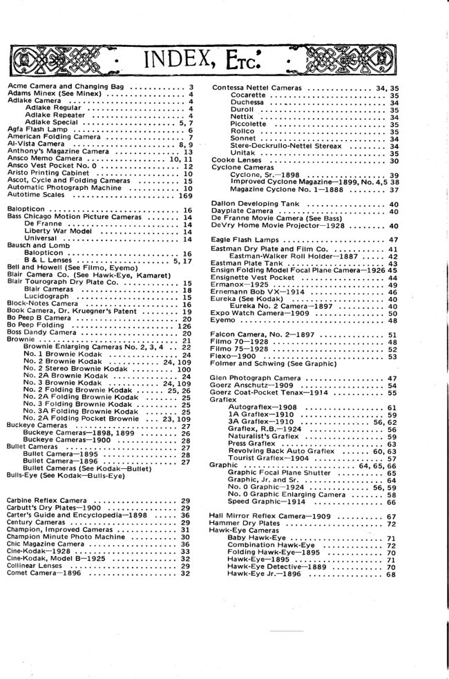Photographic advertisements — archive index manual cover