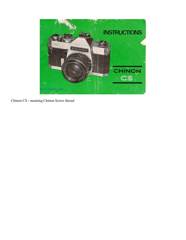 Chinon CS manual cover