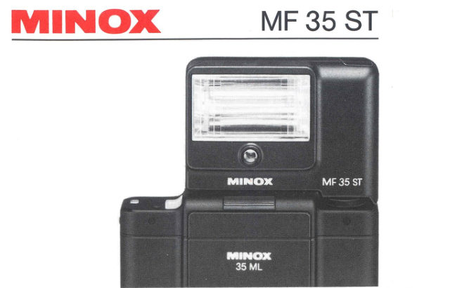 Minox MF 35 ST manual cover