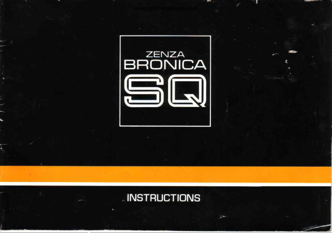 Bronica SQ manual cover