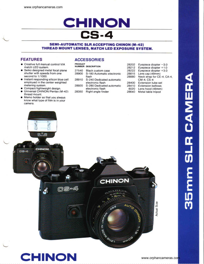 Chinon CS-4 manual cover