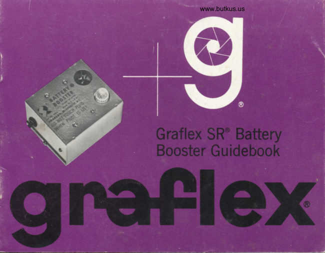 Graflex SR Battery Booster manual cover