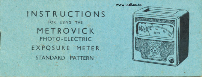 METROVICK photo-electric manual cover