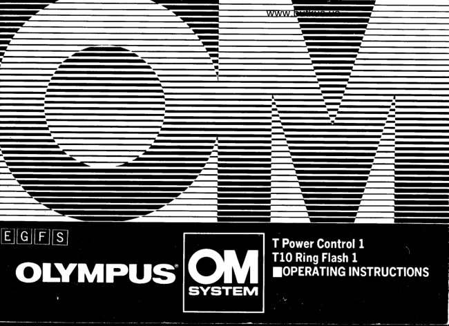 Olympus OM T Power Control 1 Olympus T10 Ring Flash manual cover
