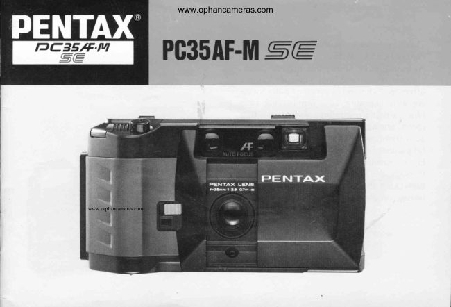 Pentax PC35AF-M / PC35AF-M date manual cover
