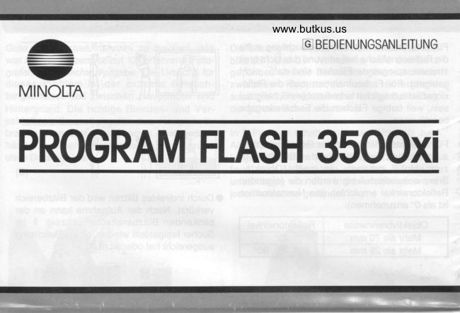 Minolta 3500xi manual cover