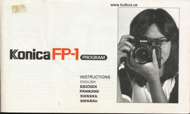 Konica FP-1 Program scanned from book manual cover