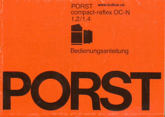 PORST Compact Reflex OC-N manual cover