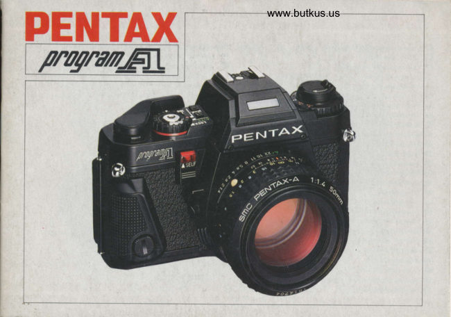Pentax Program A manual cover