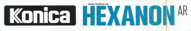 konica Hexanon ar lenses manual cover