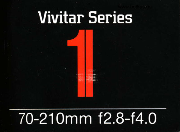 Vivitar Series 1 70 210MM manual cover
