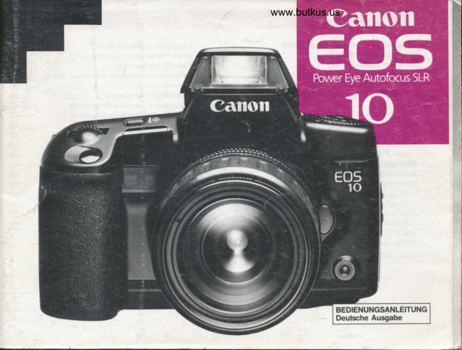 CANON EOS 10 manual cover