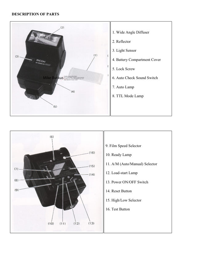 Ricoh Speedlite 300p manual cover