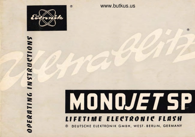 MonoJet SP manual cover