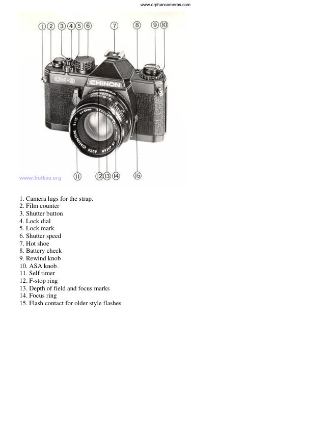 Chinon CM-3 camera manual cover