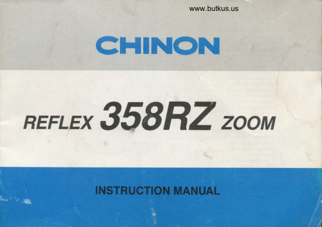 Chinon Reflex 358RZ manual cover