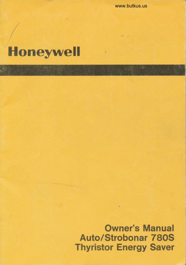 Honeywell Strobonar 780S manual cover