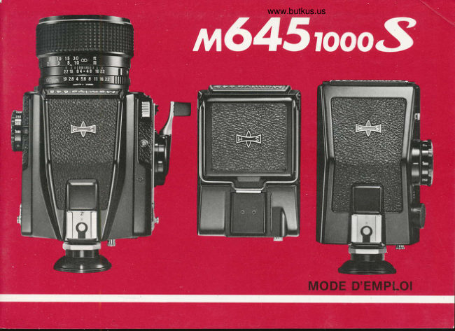 Mamiya M645 1000s manual cover