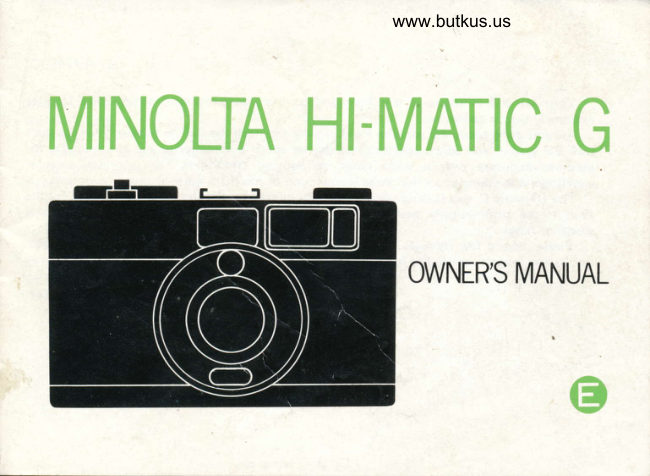 MINOLTA Hi Matic G manual cover