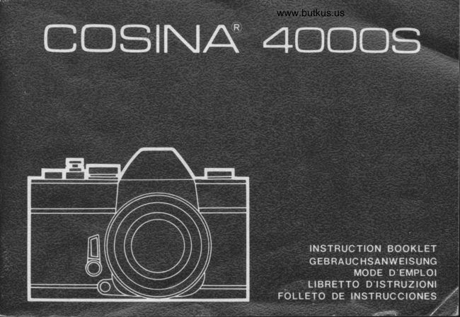 Cosina 4000s manual cover