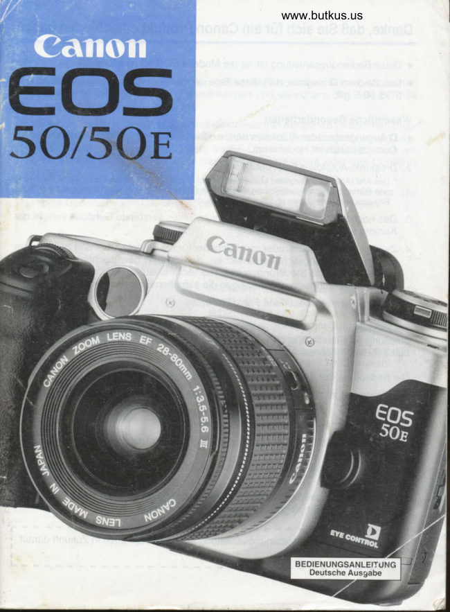 Canon EOS 50 / 50s Gebruiksaanwijzing Handleiding - Deel 1 manual cover