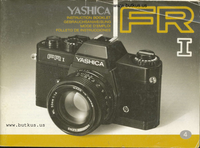 Yashica Fr 1 manual cover