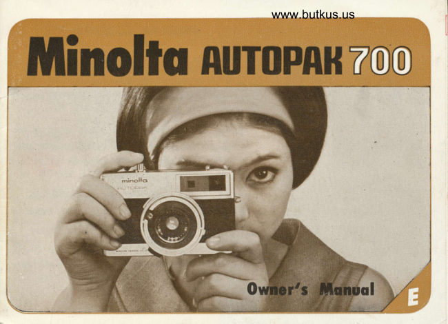 Minolta Autopak 700 manual cover