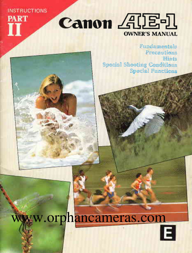 Canon AE-1 Quick Start manual cover
