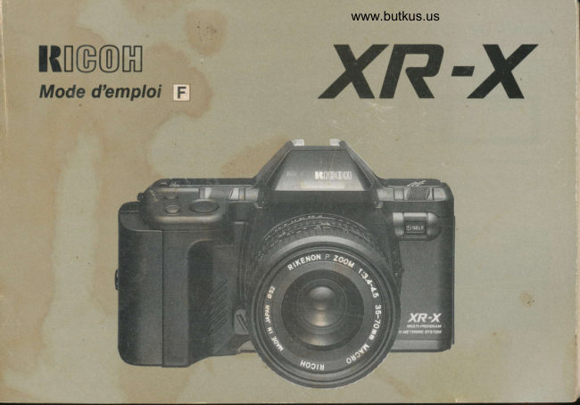 Ricoh XR-X manual cover