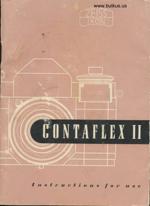 Zeiss Ikon Contaflex II manual cover