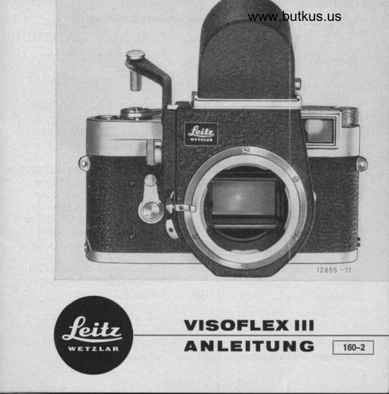 Leica Leitz Visoflex III Anteitung manual cover