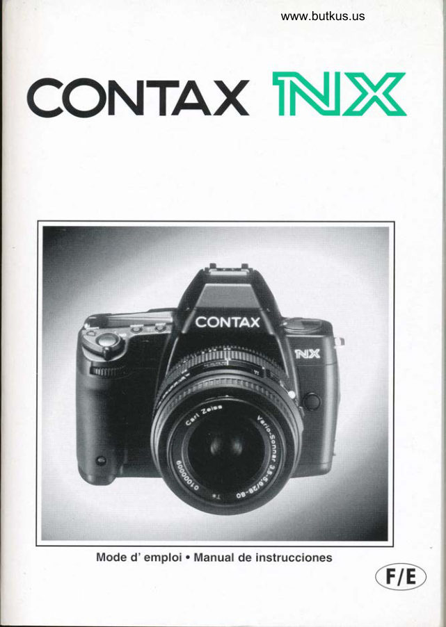 Contax NX manual cover