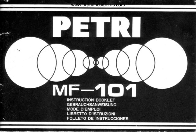 Petri MF-101 manual cover