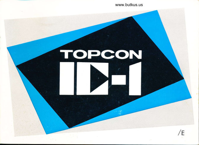 Beseler Topcon New IC-1 manual cover