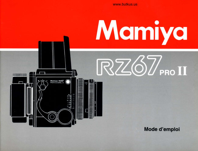 Mamiya RZ67 Pro II manual cover