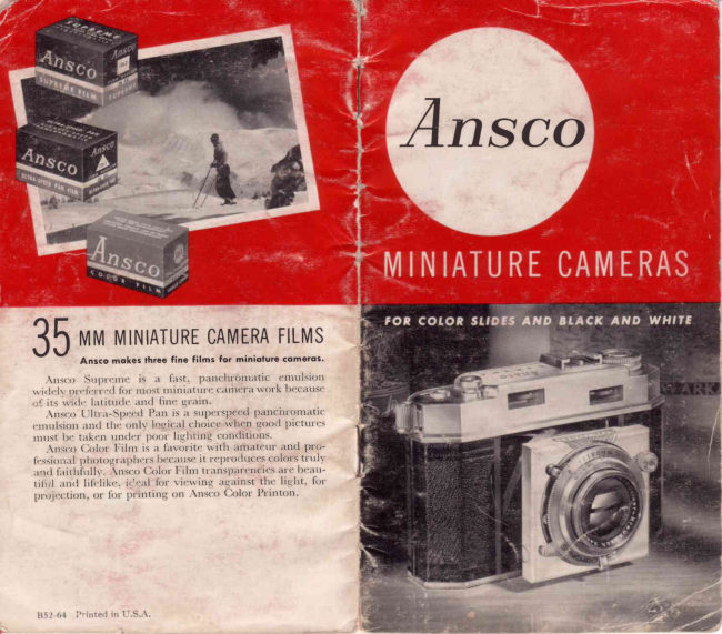Ansco miniture manual cover