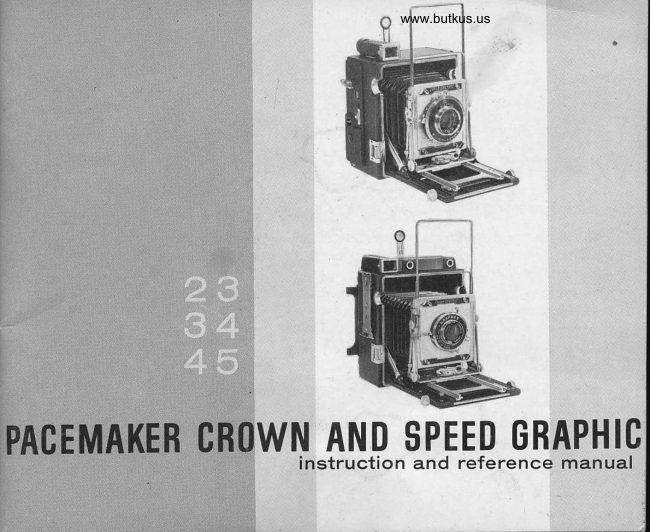 Graflex Pacemaker Crown / Graphic / Speed Graphic manual cover
