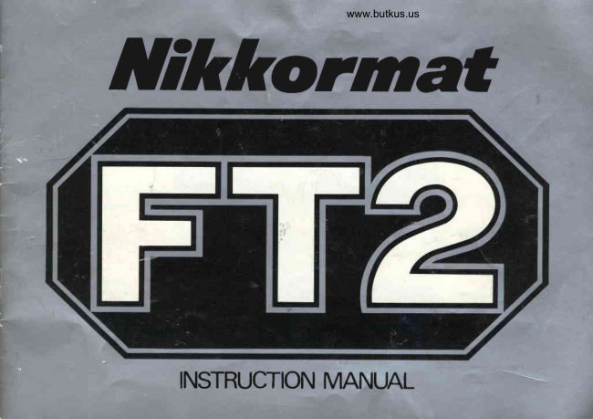 Nikon Nikkormat FT2 Color manual cover
