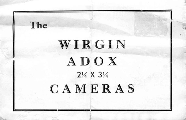 Wirgin ADOX manual cover