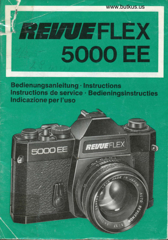 Revueflex 5000 Ee manual cover