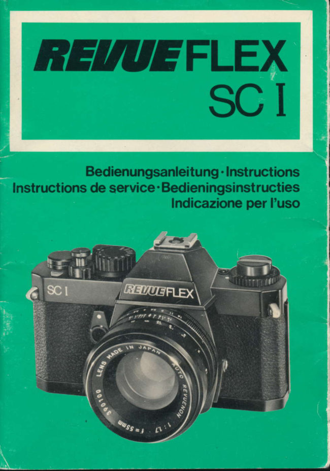 Revueflex SC1 manual cover