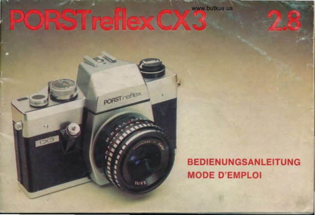 Porst CX3 Fr manual cover