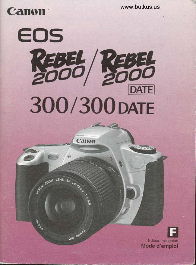 Canon EOS Rebel 2000 / Rebel 300 manual cover