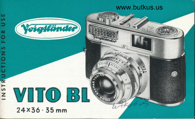 Voigtlander Vito BL manual cover