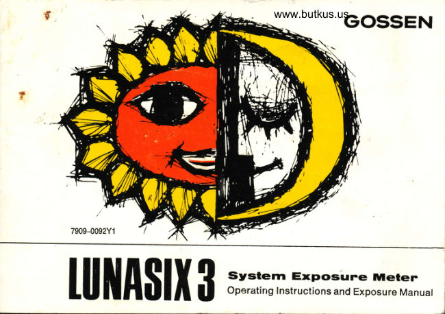 Gossen LUNASIX3 manual cover