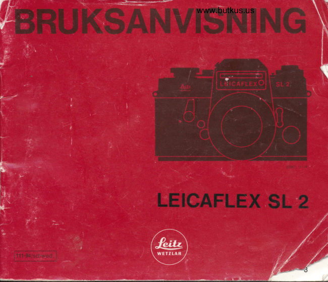Leicaflex SL 2 Bruksanvisning manual cover