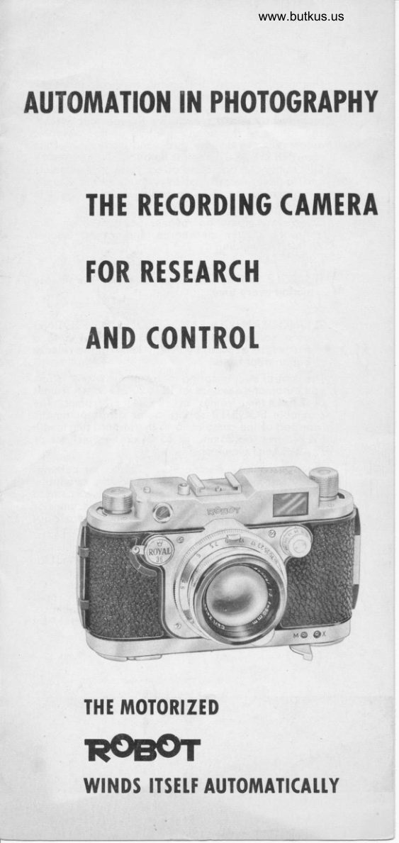 Robot Recording Unit F manual cover